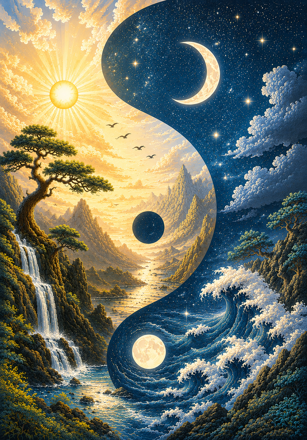 Yin Yang – Doğa ve Gökyüzü Temalı 500 Parça Puzzle